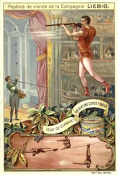 Schießen auf dem Seil